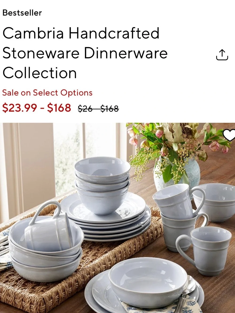 Pottery Barn Cambria soup/cereal bowls in Ocean Blue. Handcrafted in Portugal.